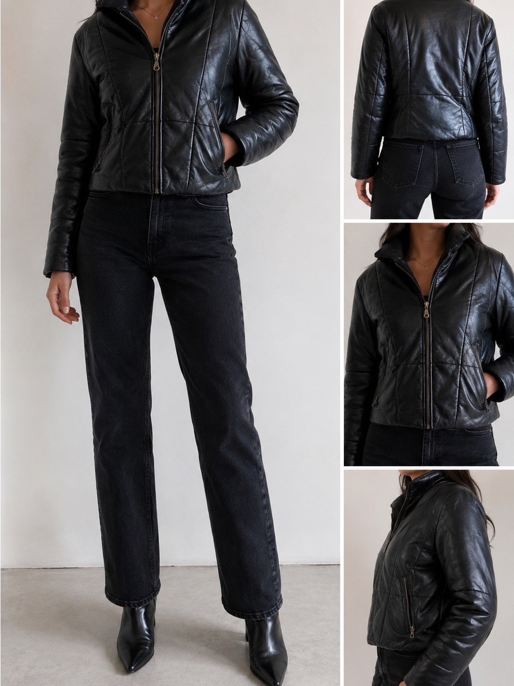 Vintage Fiorano Genuine Leather Jacket Black Size M